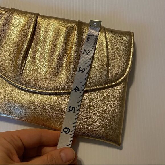 Vintage Avon Gold Lamé Clutch Purse 9x6 - Picture 5 of 8
